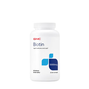 Biotin 5000 mcg - 240 Capsules &#40;240 Servings&#41;  | GNC